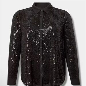 Torrid Black Sequin Men's Shirt